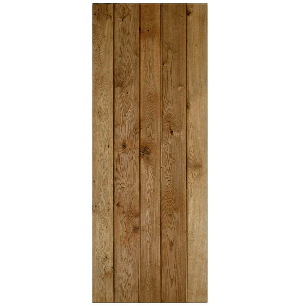 Product solid oak ledge and braced rustic bead and butt door in antique oak oil finish