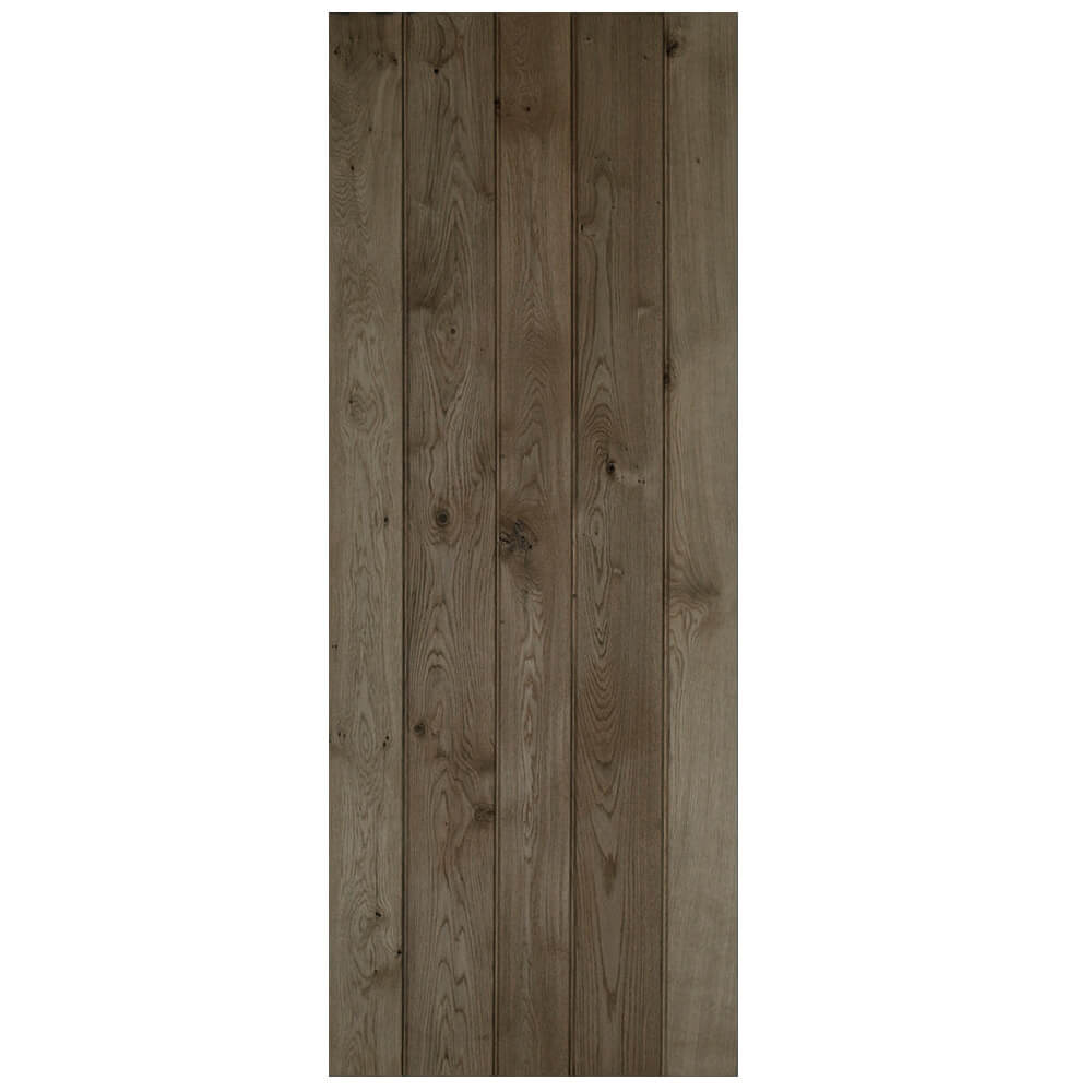 Solid Oak Ledge and Braced Rustic Bead and Butt Door