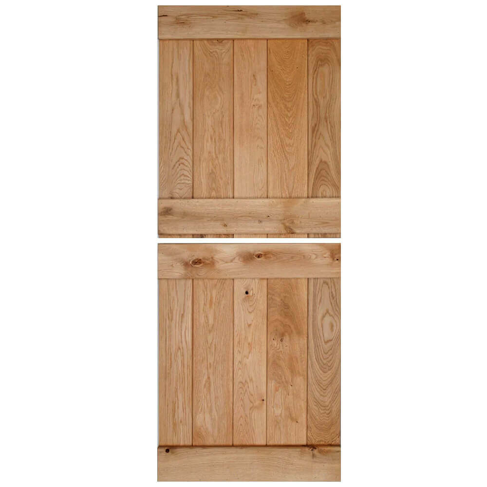 Product solid oak rustic butt and bead profile stable door in medium oak oil finish