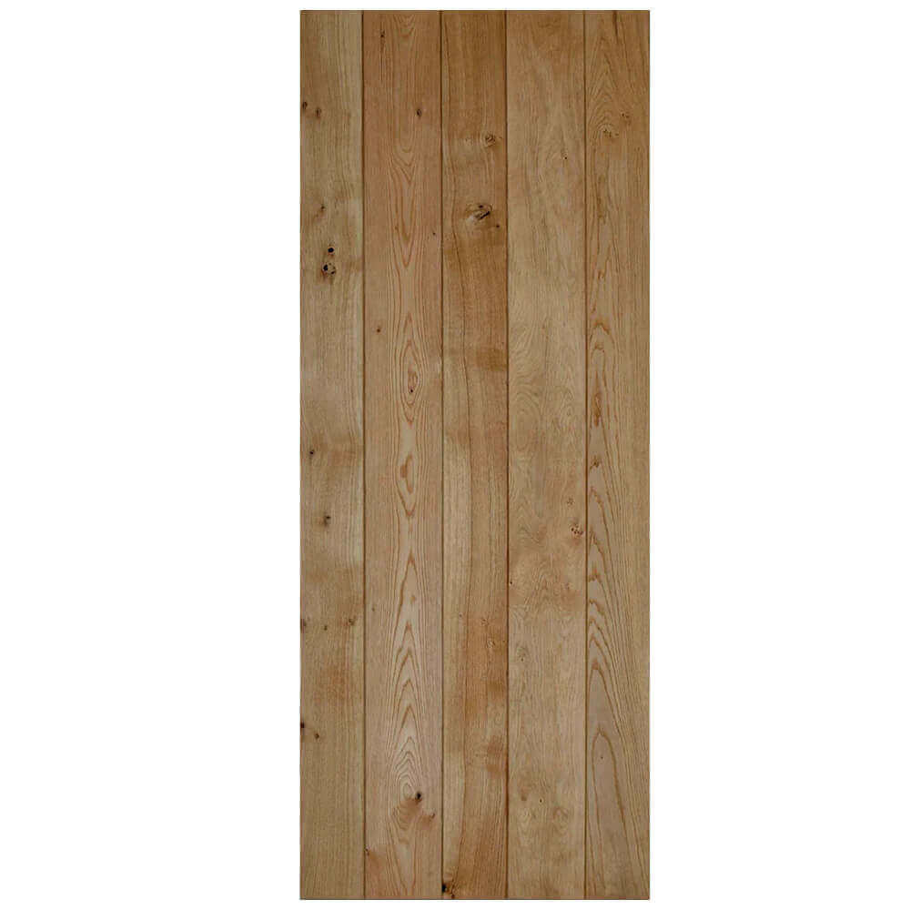 Product solid oak rustic ledged door in antique oak oil finish