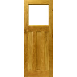 Solid Oak 1930s Style Glazed Door - Main Product Image