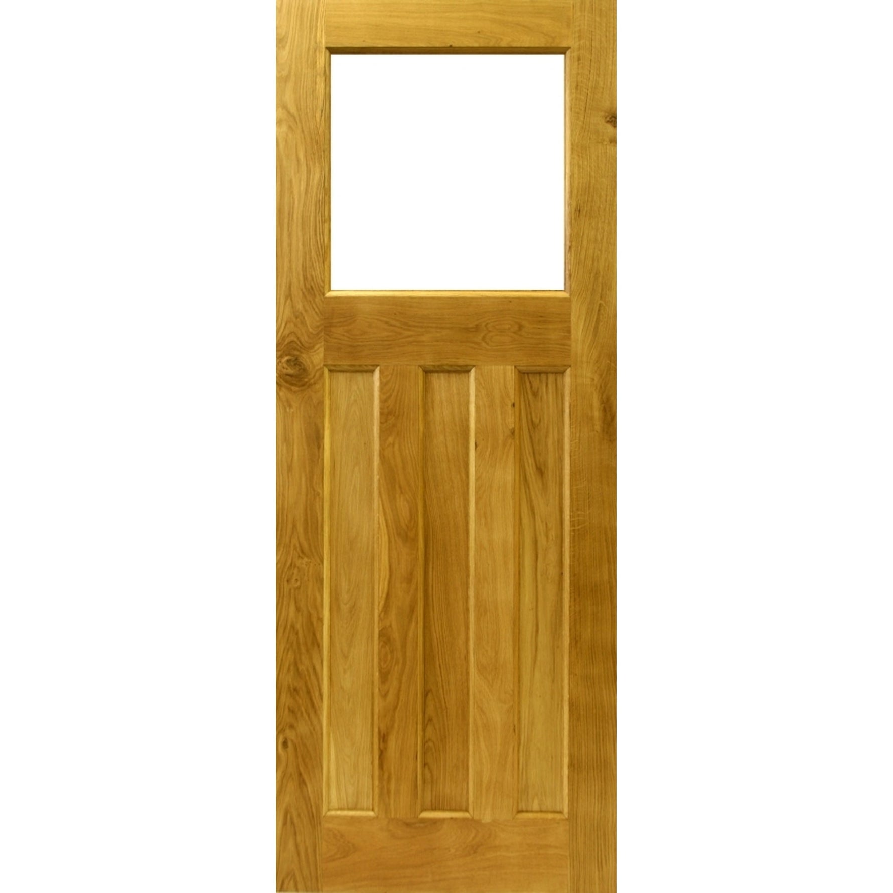 Solid Oak 1930s Style Glazed Door - Main Product Image
