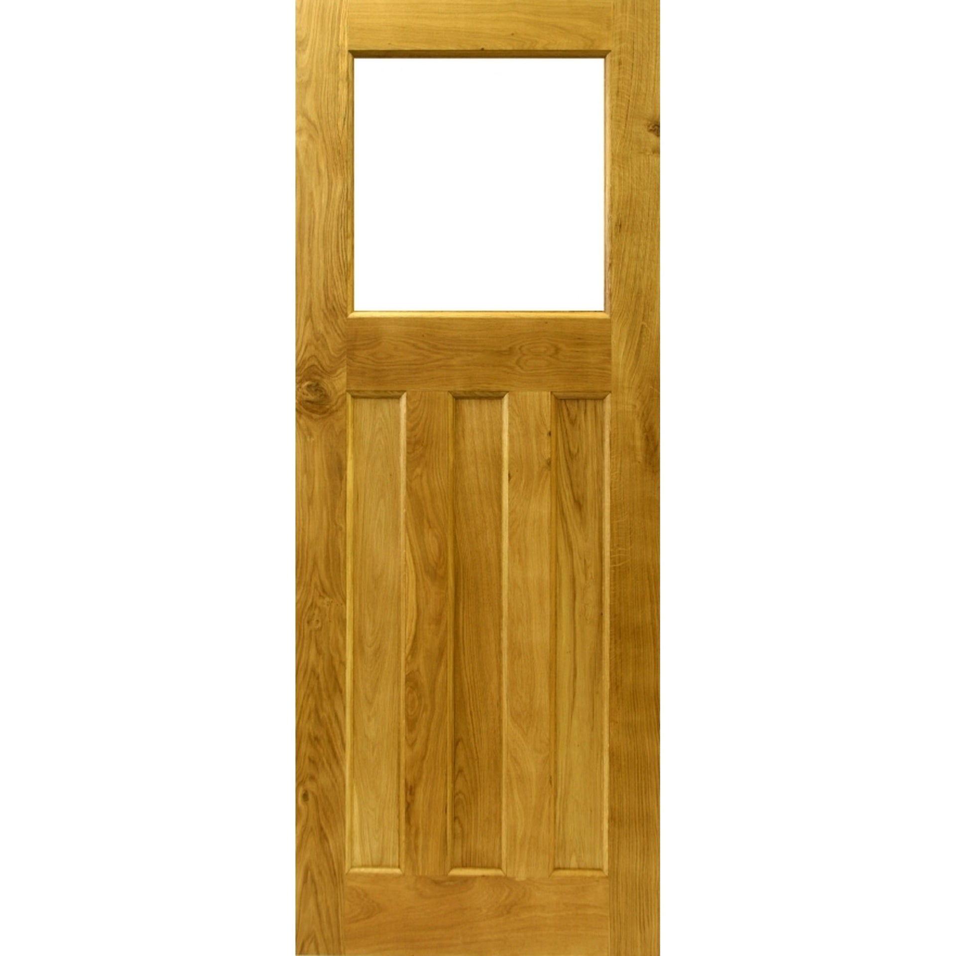 Solid Oak 1930s Style Glazed Door - Main Product Image
