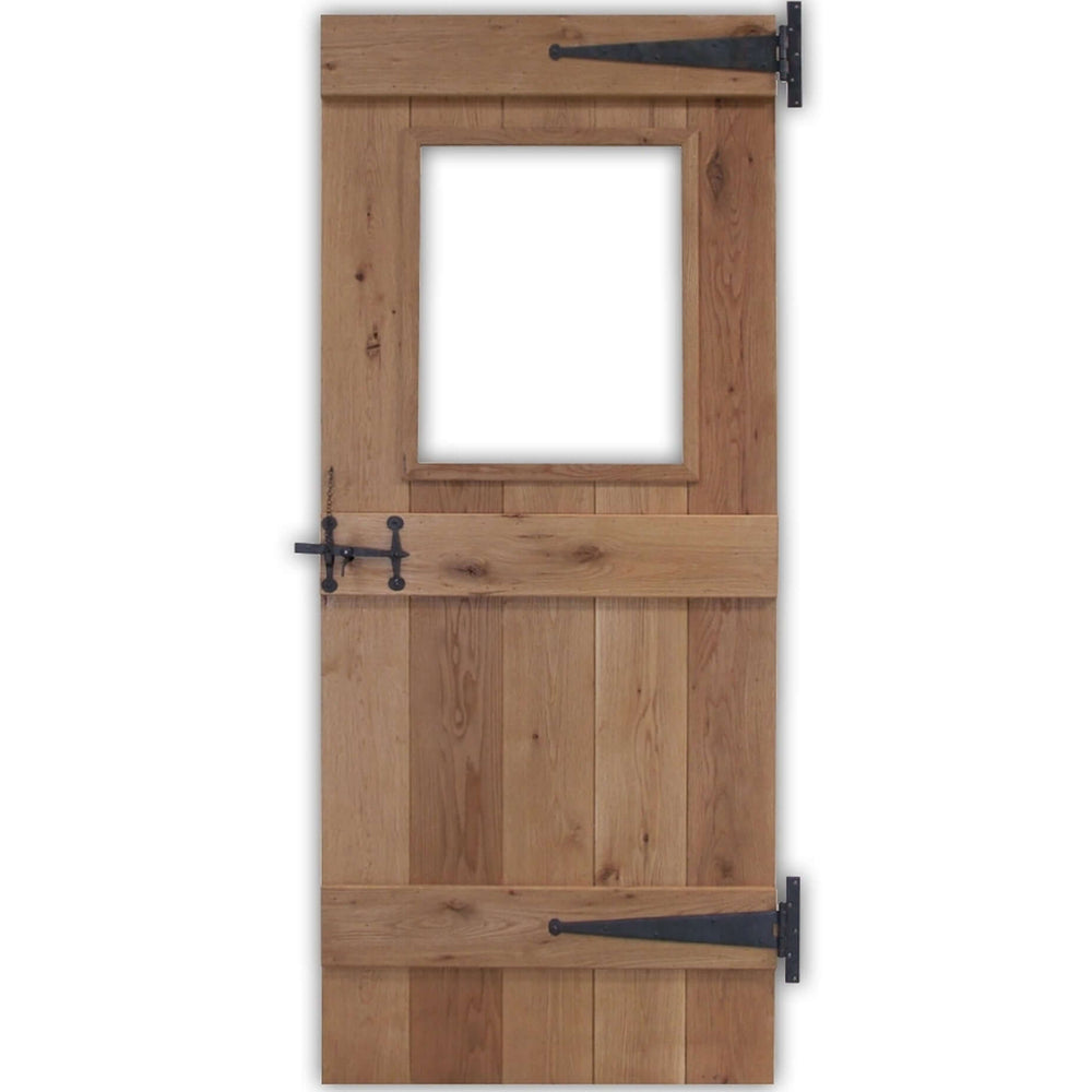 Product solid oak three-ledge unglazed rustic V-groove cottage door panel detail