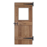Solid Oak 3 Ledge Glazed Rustic V-Groove Cottage Door - Main Product Image