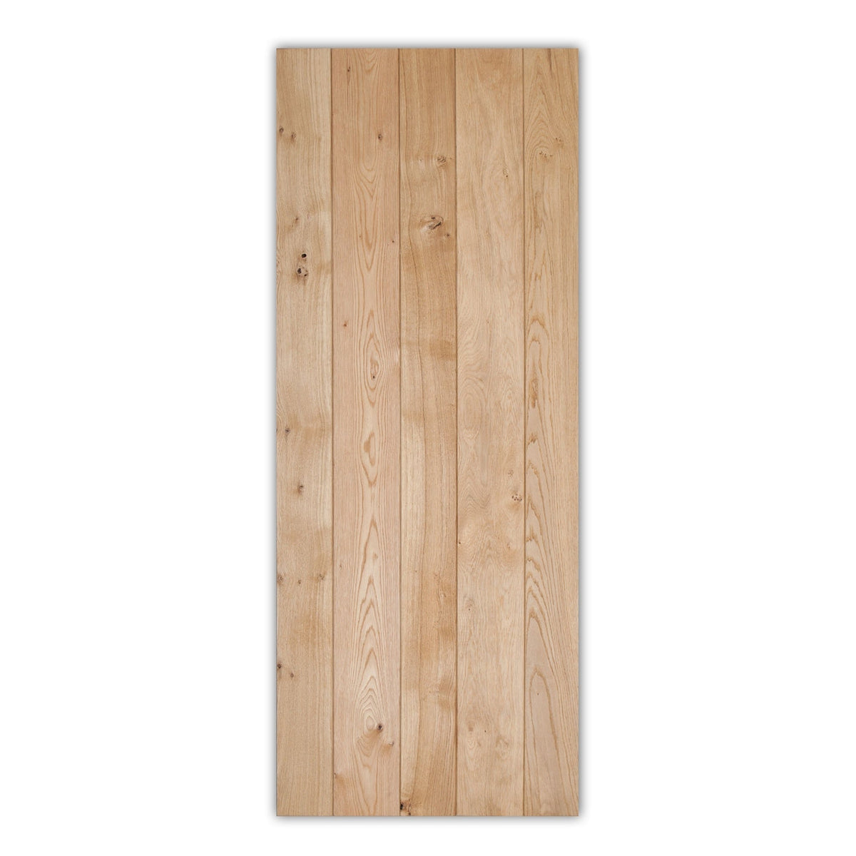 Solid Oak Abbey 3 Ledge Rustic V-Groove Cottage Door - Main Product Image