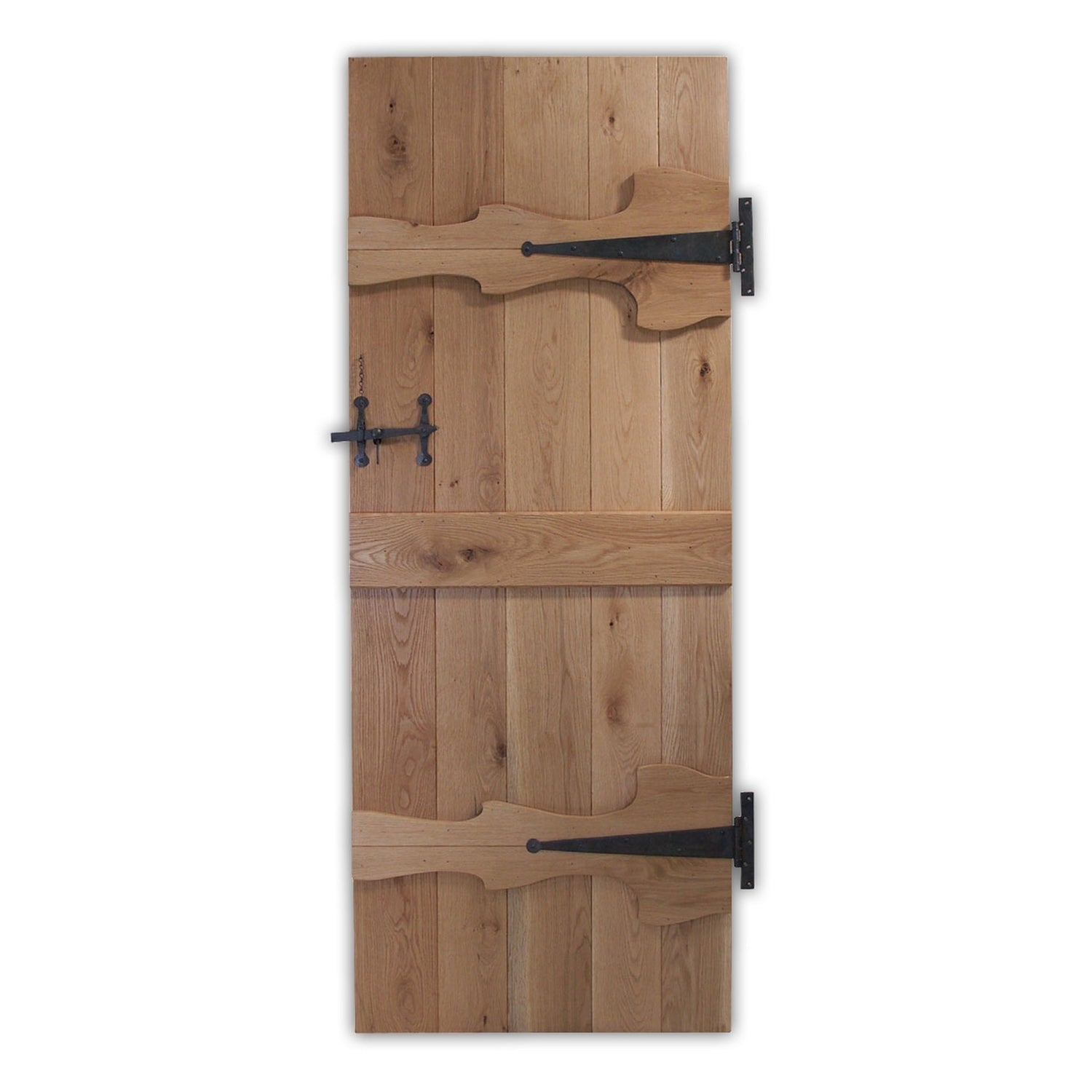 Solid Oak Abbey 3 Ledge Rustic V-Groove Cottage Door - Main Product Image