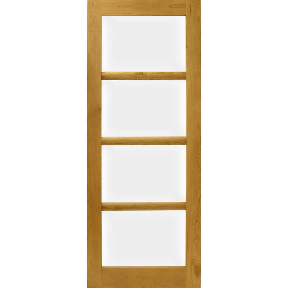 Product solid oak four-panel glazed French door alternate view
