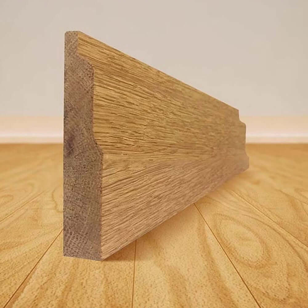 Product solid oak lambs tongue architrave close-up view