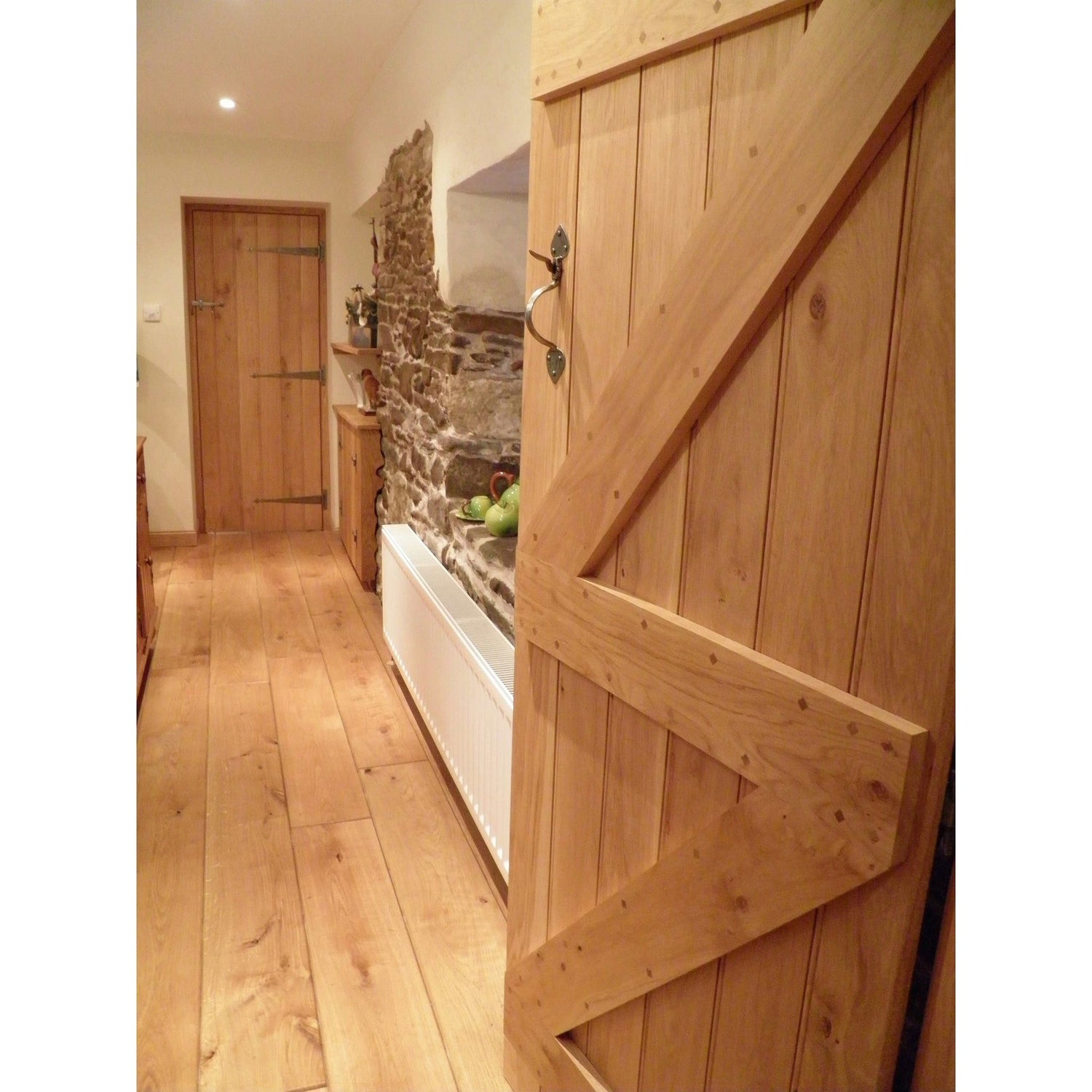 Solid Oak Ledge And Brace Door