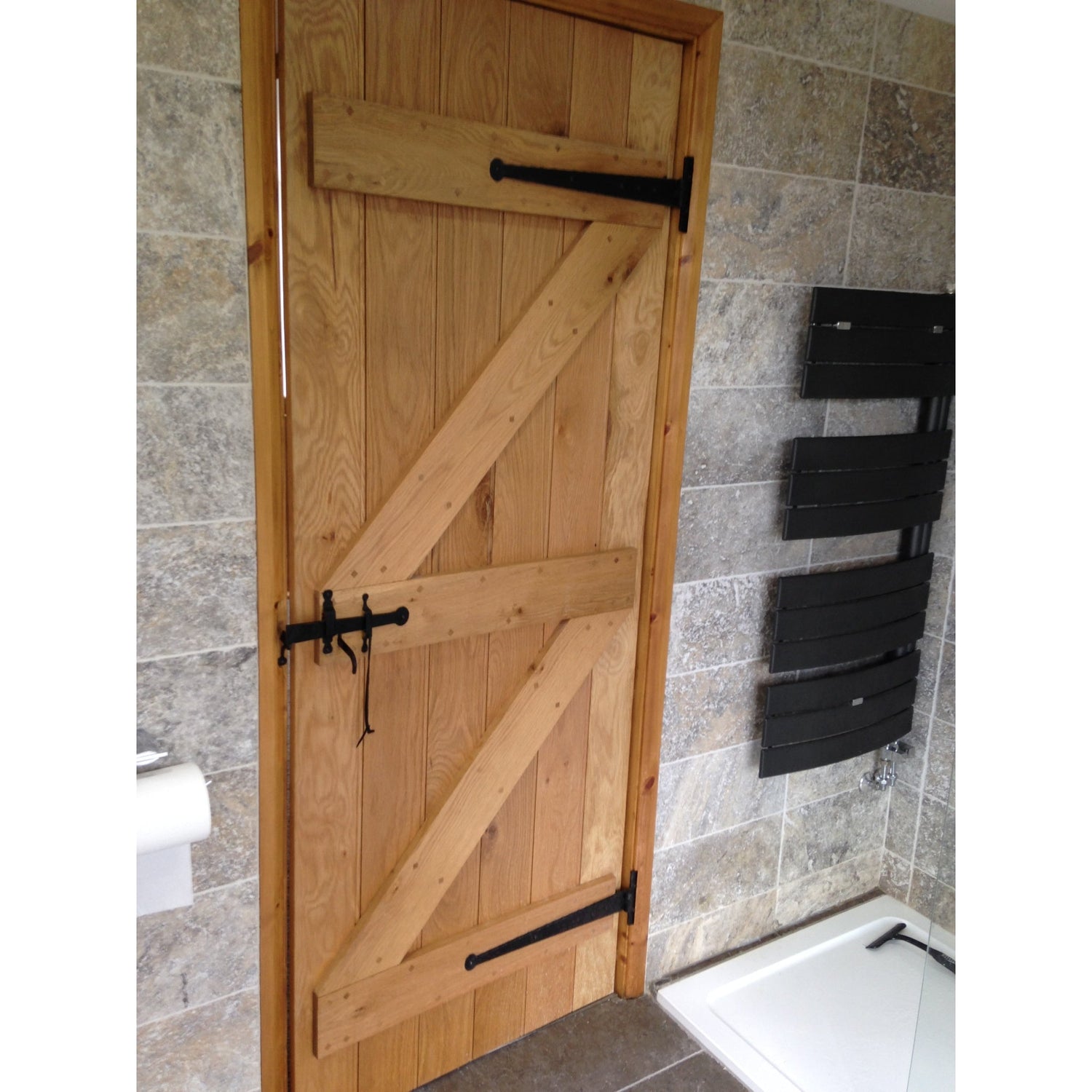 Bespoke Bespoke Solid Oak Ledge And Brace Door