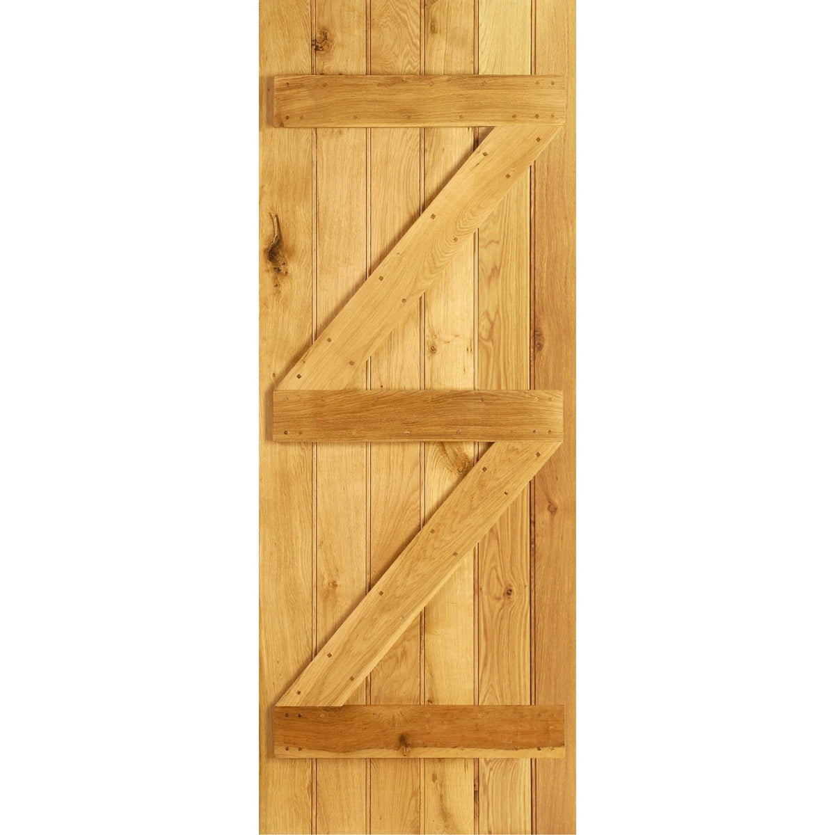 Solid Oak Ledge And Brace Single Sliding Door Kit - Main Product Image