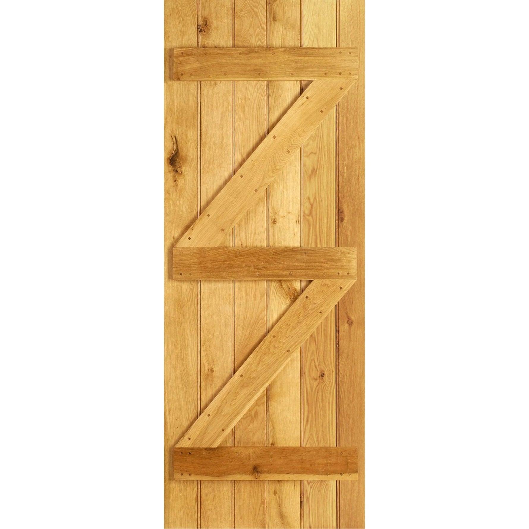 Solid Oak Ledge And Brace Single Sliding Door Kit - Main Product Image