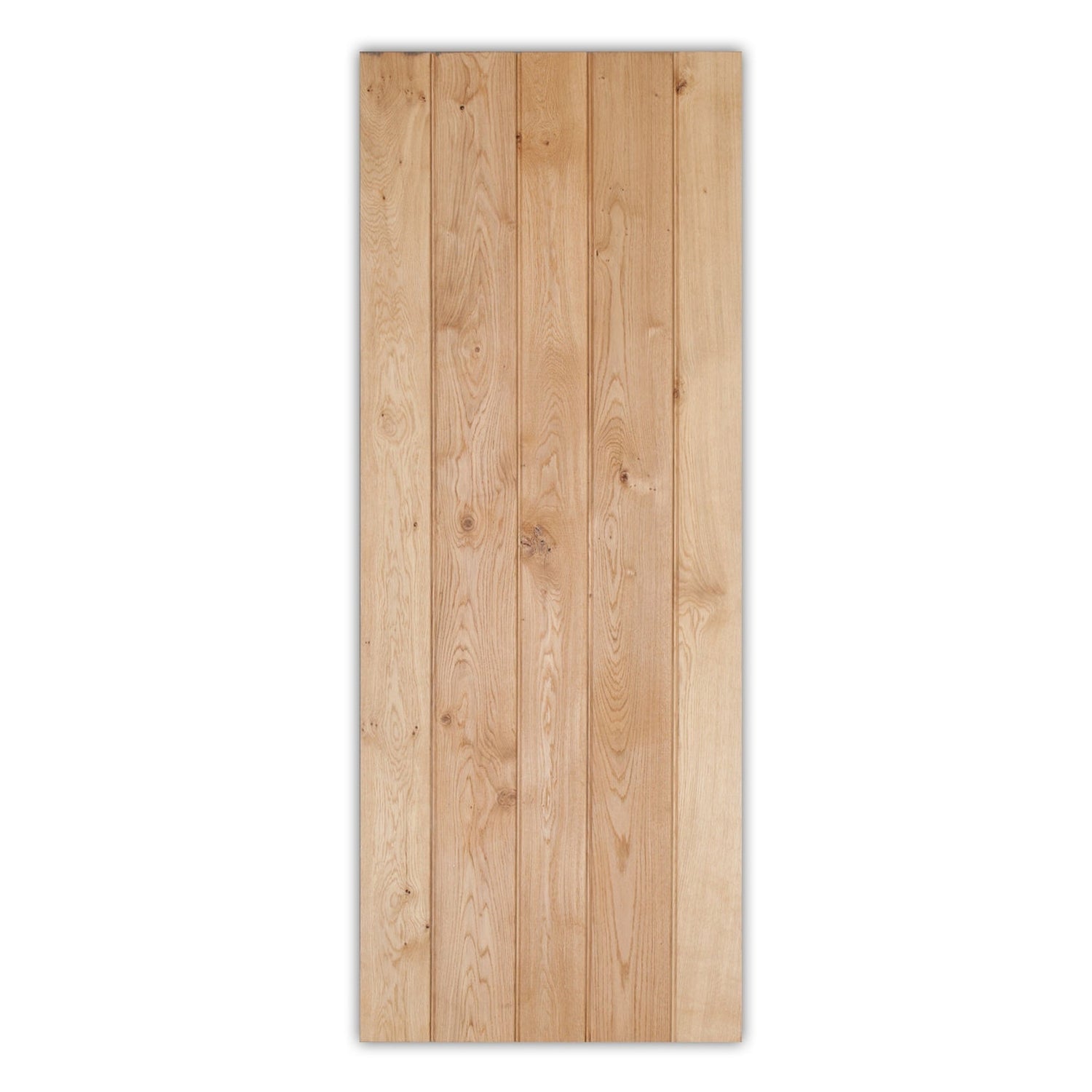 Solid Oak Ledge and Braced Rustic Bead and Butt Door - Main Product Image