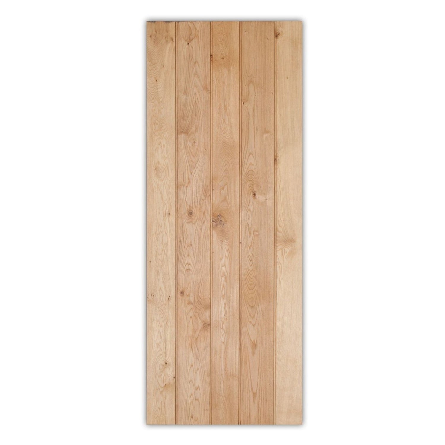 Solid Oak Rustic 3 Ledged Bead & Butt Barn Door