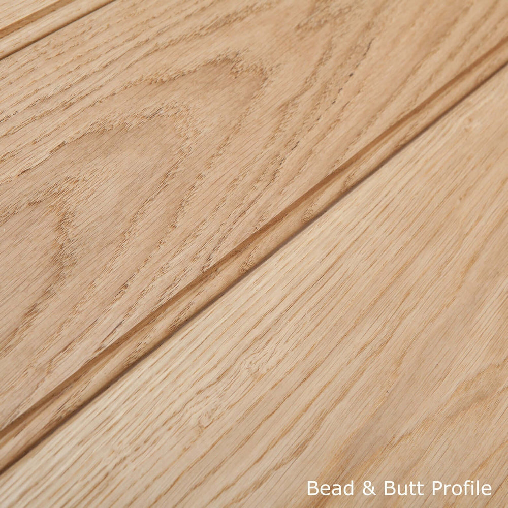 Lifestyle solid oak rustic three-ledged bead and butt barn door fitted in a home