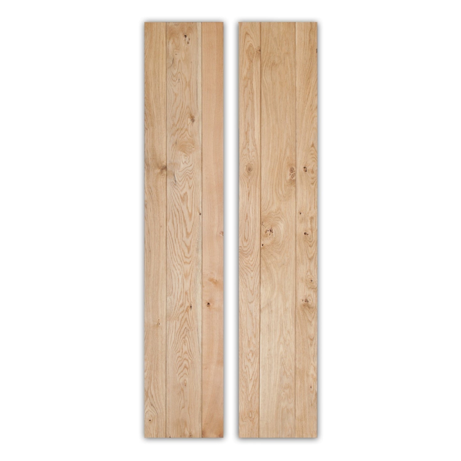 Solid Oak Rustic Bi Fold 3 Ledge Bead and Butt Cottage Door - Main Product Image