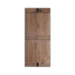 Solid Oak Rustic Bi Fold 3 Ledge V-Groove Profile Cottage Door - Main Product Image