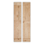 Solid Oak Rustic Bi Fold 3 Ledge V-Groove Profile Cottage Door - Main Product Image
