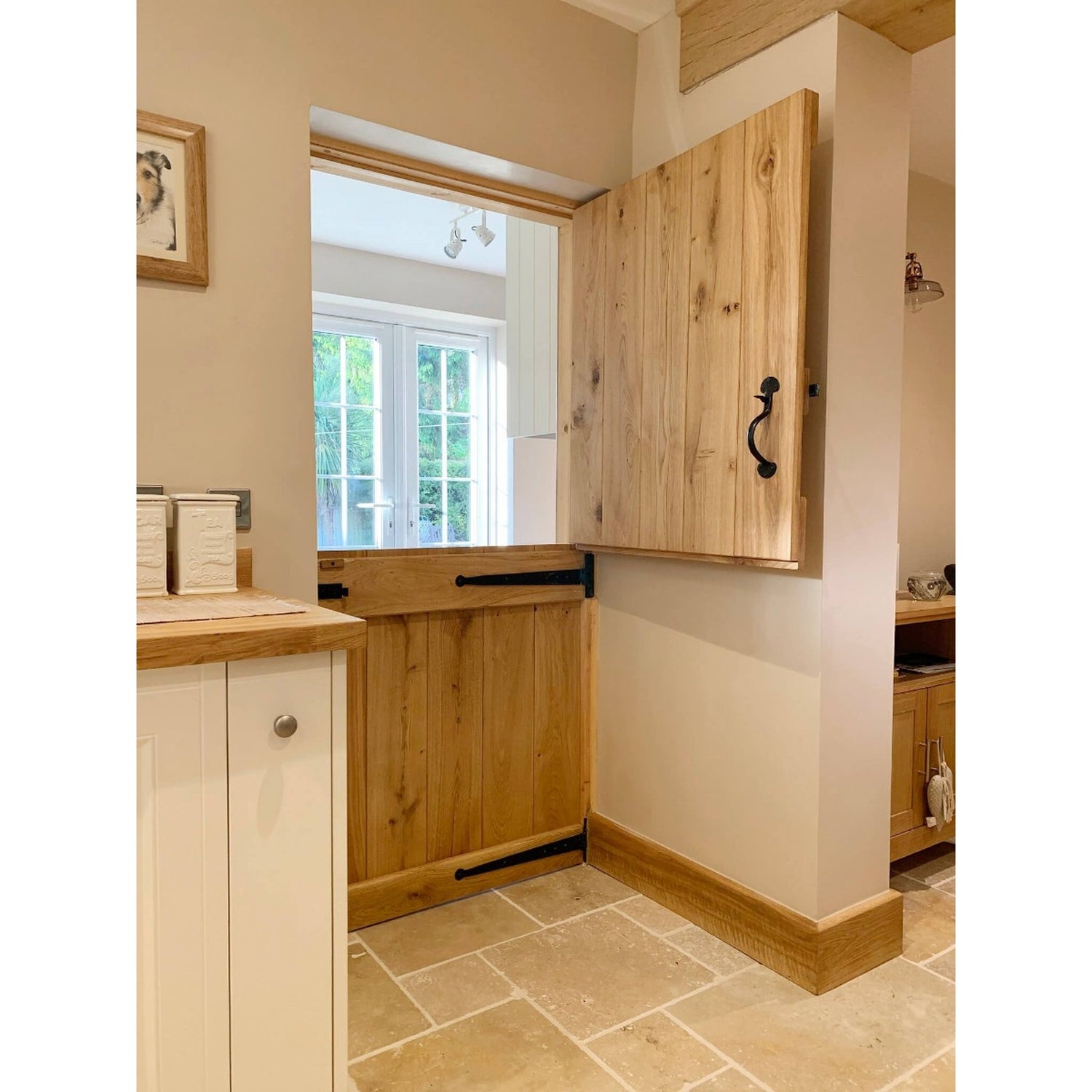Solid Oak Rustic V-Groove Profile Stable Door