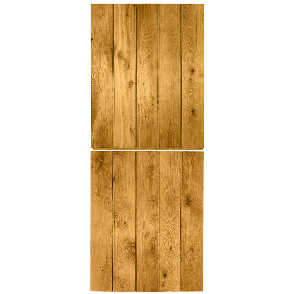 Product solid oak stable barn door front view