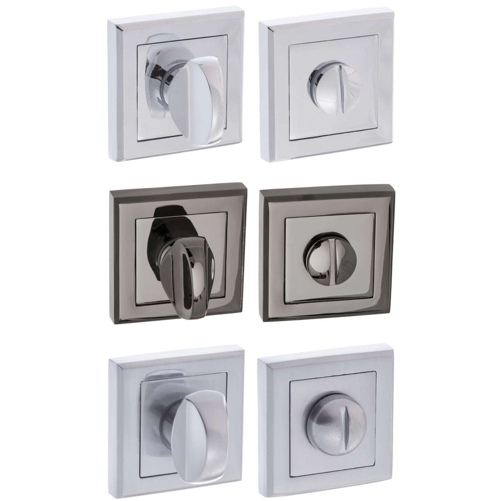 Product square WC turn and release hardware