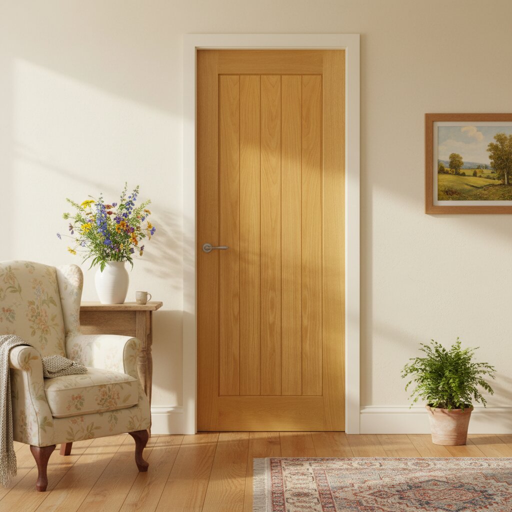 Suffolk Cottage Style Prefinished Oak Door Lifestyle Image