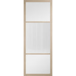 Sutton Prefinished Reeded Glazed Blonde Oak Door - Main Product Image