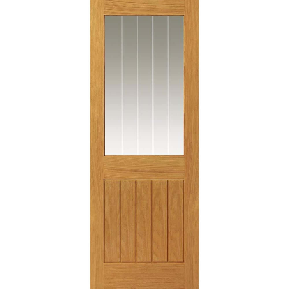 Product Thames prefinished oak half light glazed internal door front view