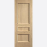 Toledo 3 Panel Prefinished Oak Fire Door - Main Product Image