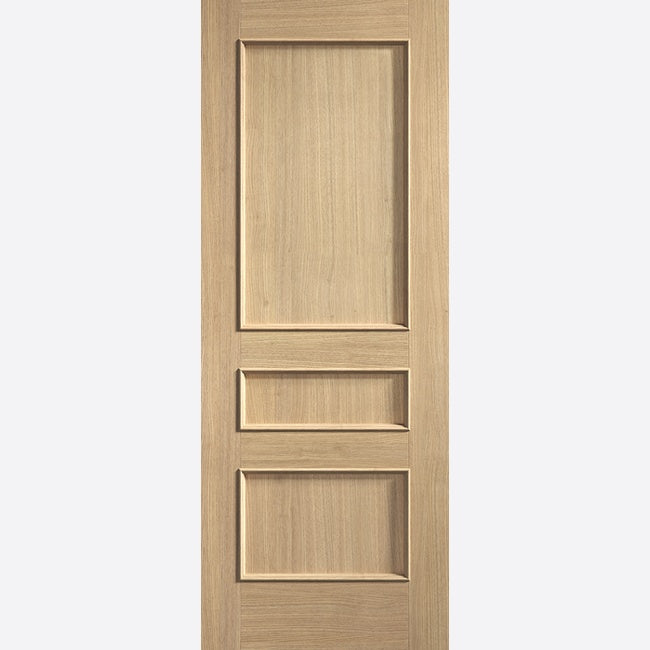 Toledo 3 Panel Prefinished Oak Fire Door - Main Product Image