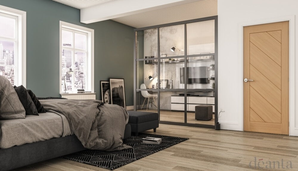 Torino Prefinished Oak Fire Door