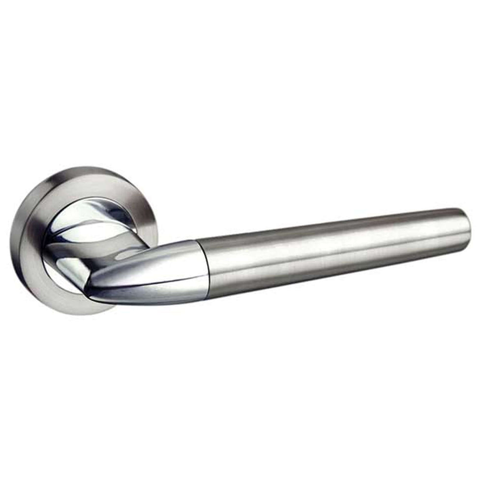 Product Toulon lever on round rose door handle front view