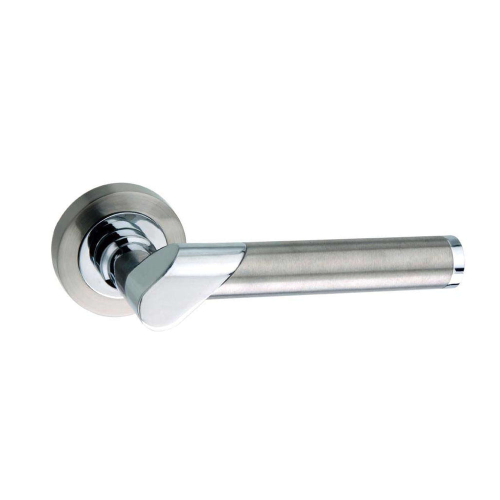 Product Tunis lever on round rose door handle front view
