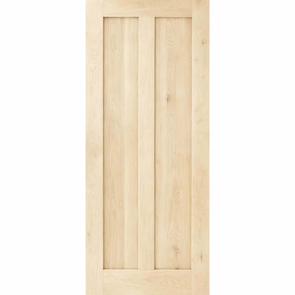 Product unfinished solid oak two panel door