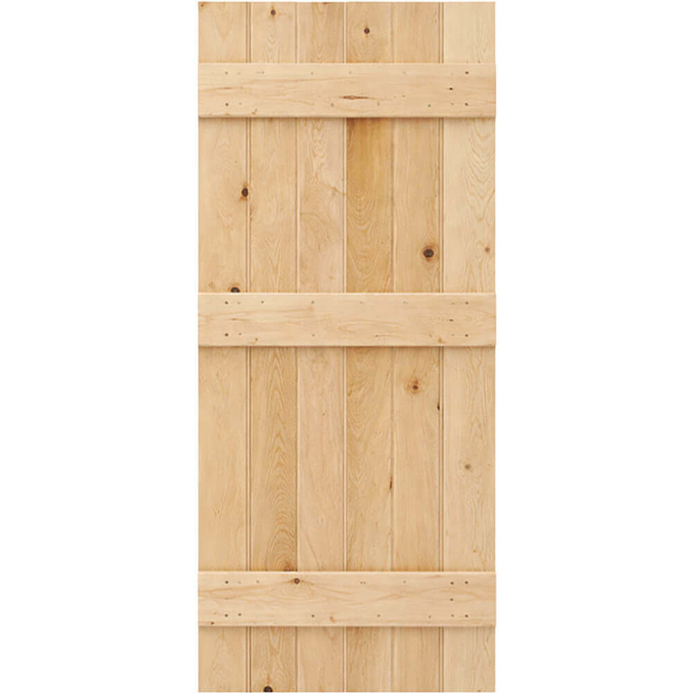 Product unfinished ledge with optional braces solid oak door