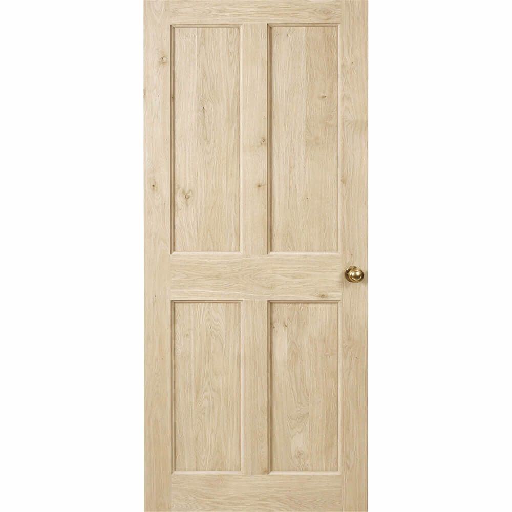 Victorian 4 Flat Panel Solid Oak Door