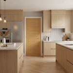 Valencia prefinished oak fire door in kitchen lifestyle setting 