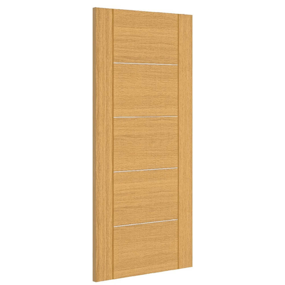 Product Valencia prefinished oak FD30 fire door alternate detail view