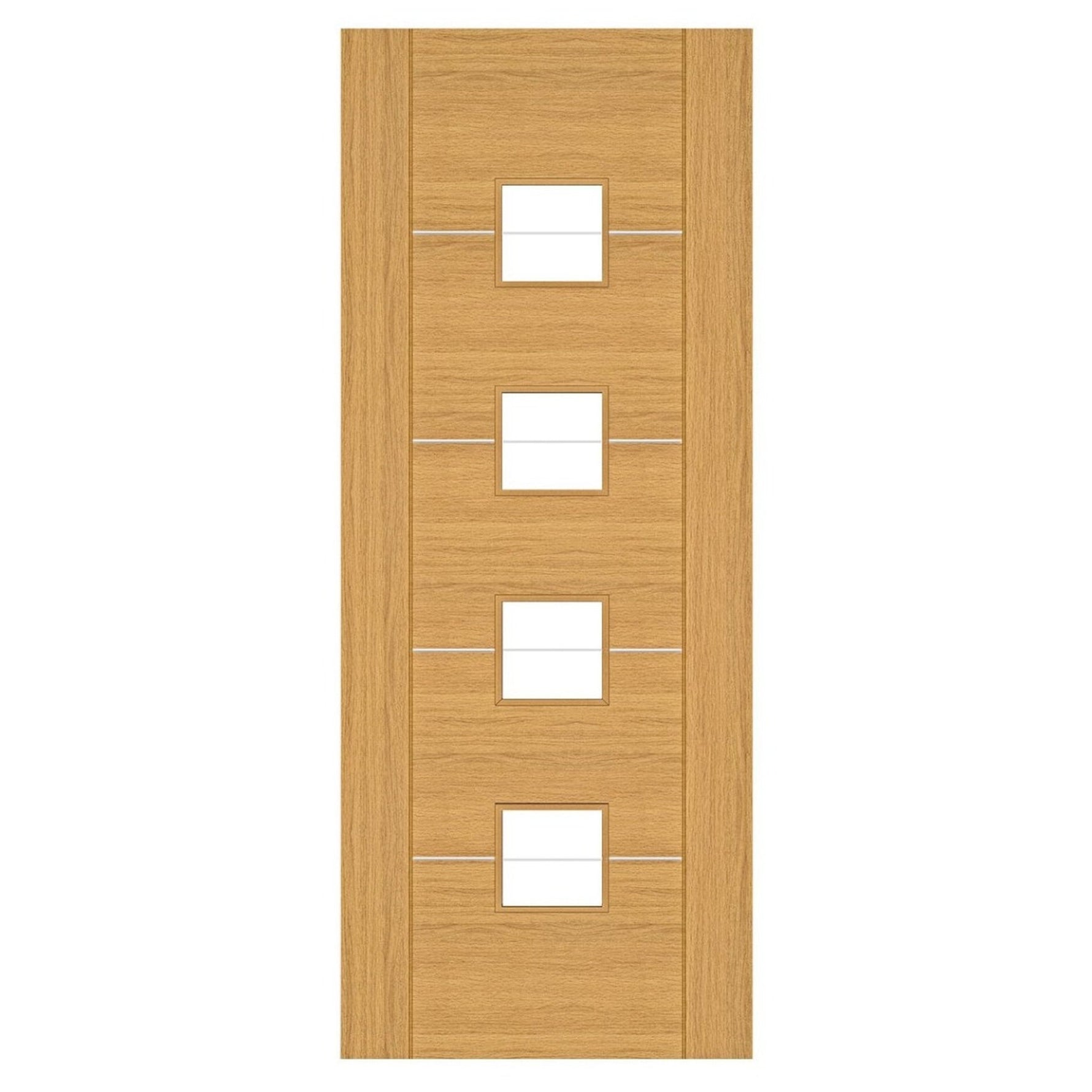 Valencia Prefinished Oak Glazed Internal Door - Main Product Image