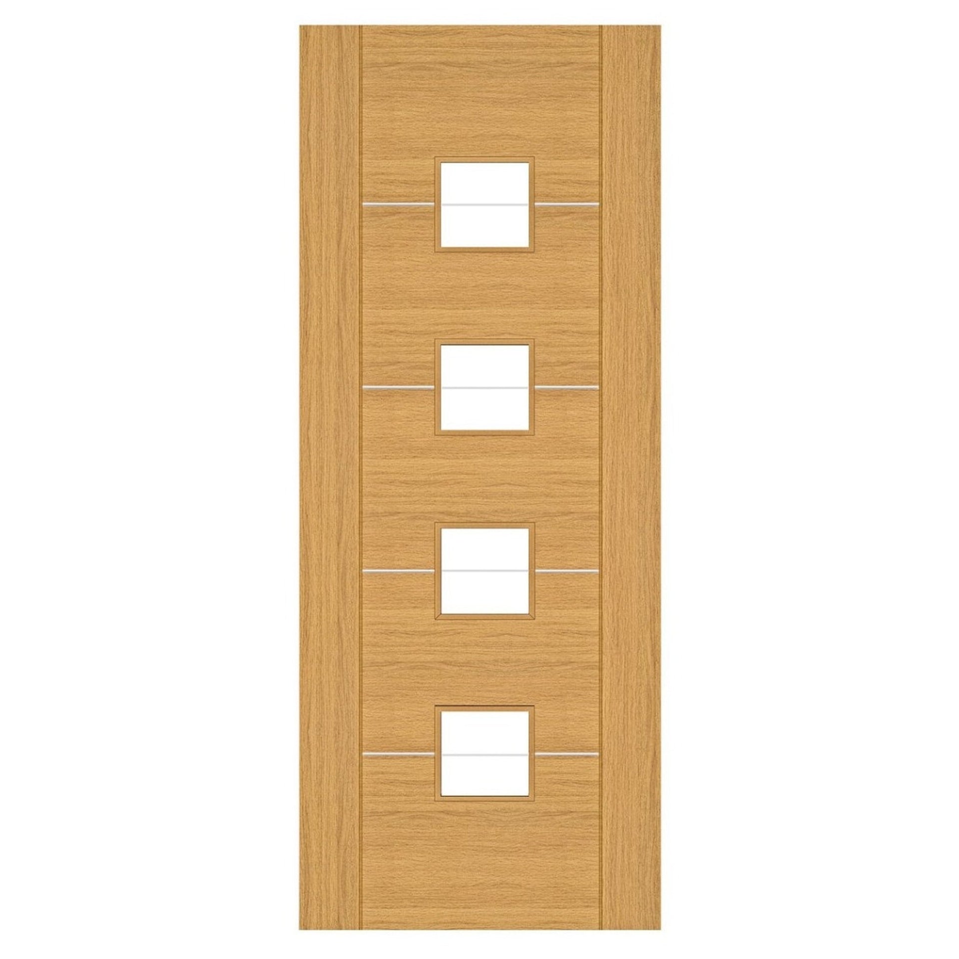 Valencia Prefinished Oak Glazed Internal Door - Main Product Image