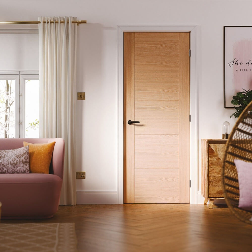 Vancouver Prefinished Oak Fire Door Lifestyle Image