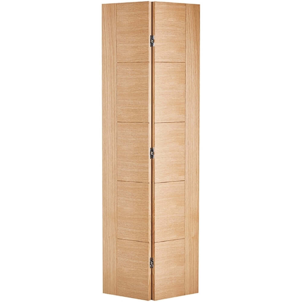 Product Vancouver oak prefinished bi-fold door detail view