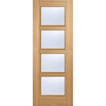 Vancouver Prefinished Oak 4L Glazed Internal Door - Main Product Image