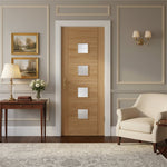 Vancouver Prefinished Oak Glazed Internal Door Lifestyle Image