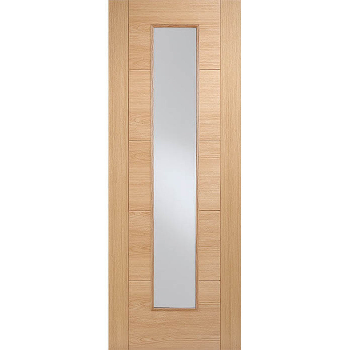 Vancouver Prefinished Oak Long Light Glazed FD30 Fire Door - Main Product Image