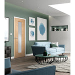 Vancouver Prefinished Oak Long Light Glazed FD30 Fire Door - Main Product Image