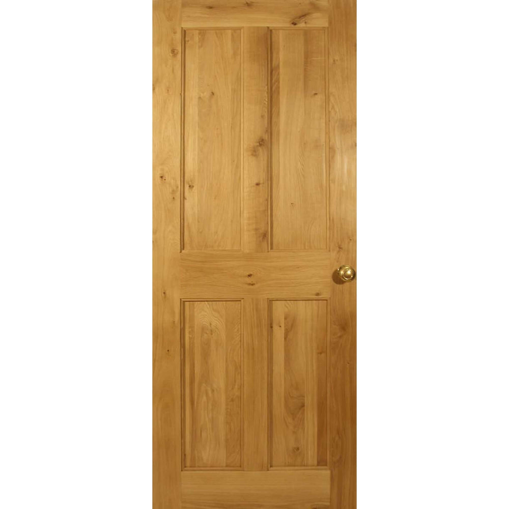 Product Victorian four flat panel solid oak door