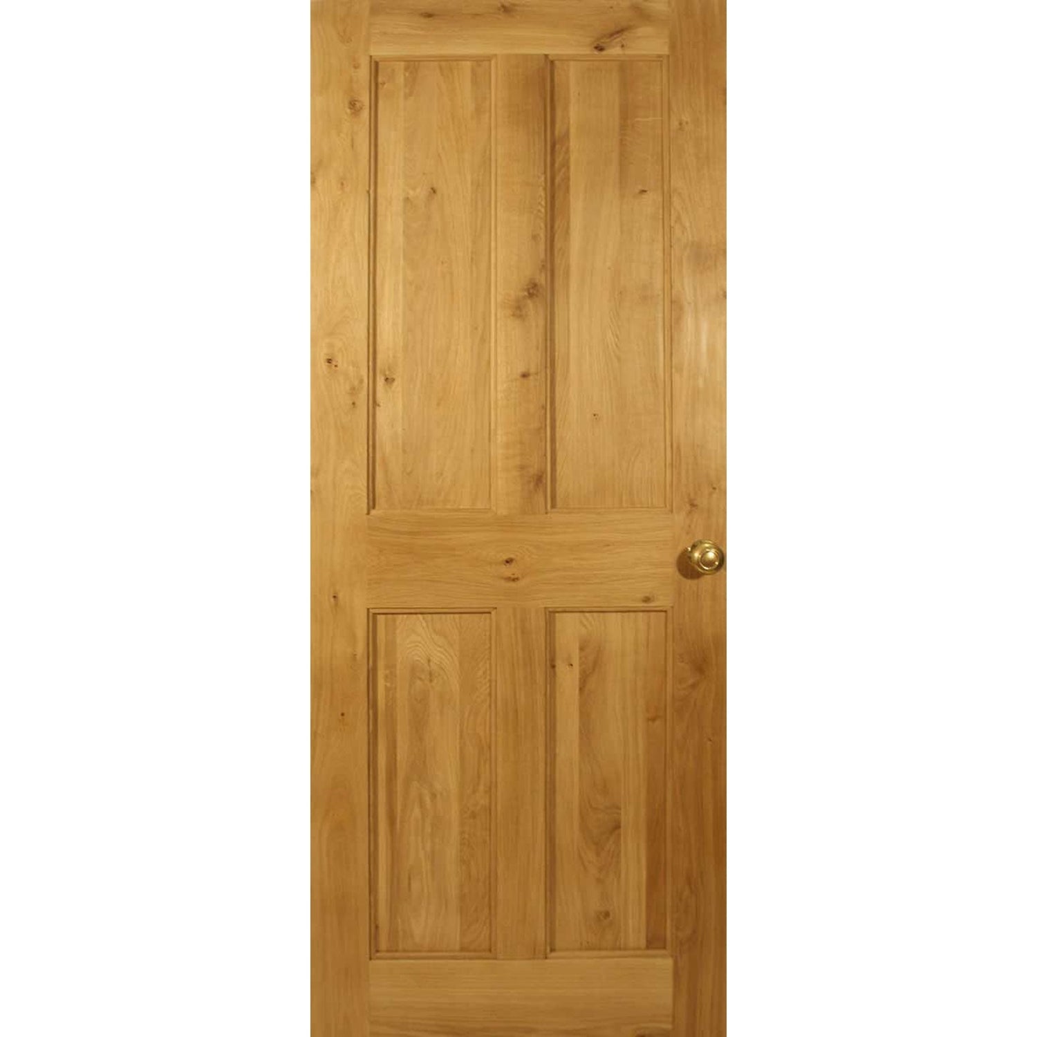 Victorian 4 Flat Panel Solid Oak Door - Main Product Image