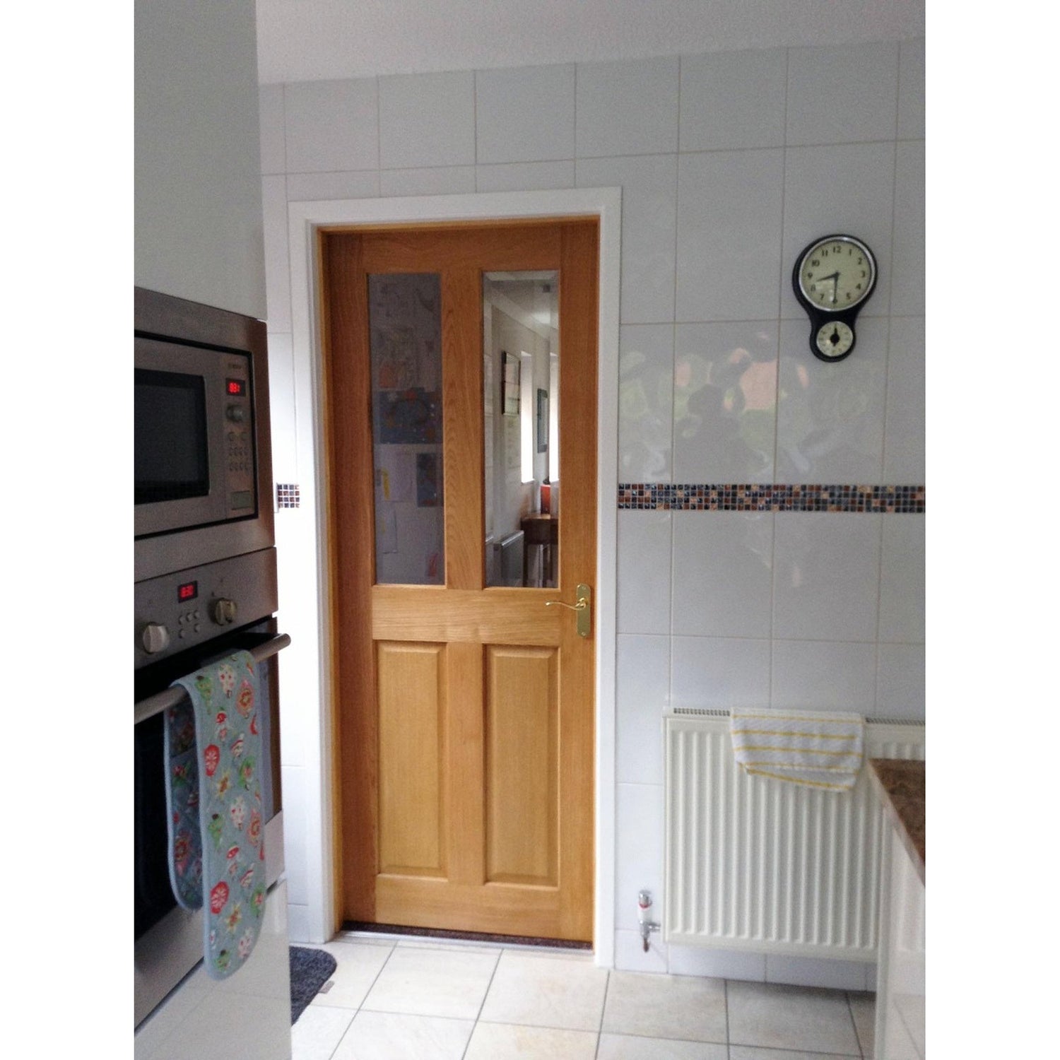 Victorian 4 Panel Half Glazed Solid Oak Door